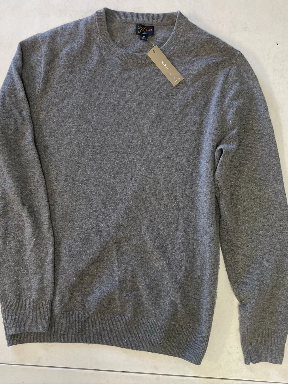 J. CREW Cashmere crewneck sweater in Heather Pyrite Size M $158 BE895